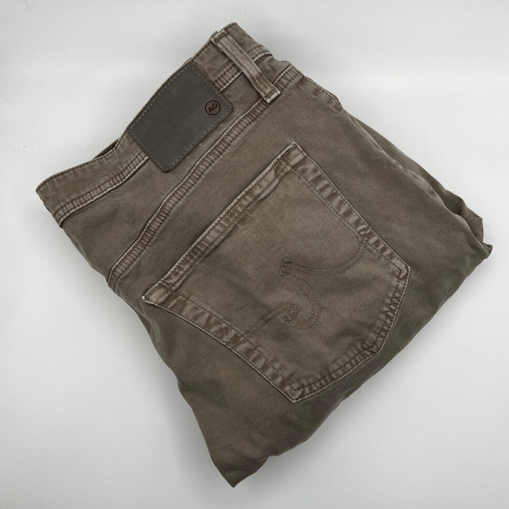 Adriano Goldschmied Jeans Mens 34x34 Everett Slim Straight Brown Italian Casual